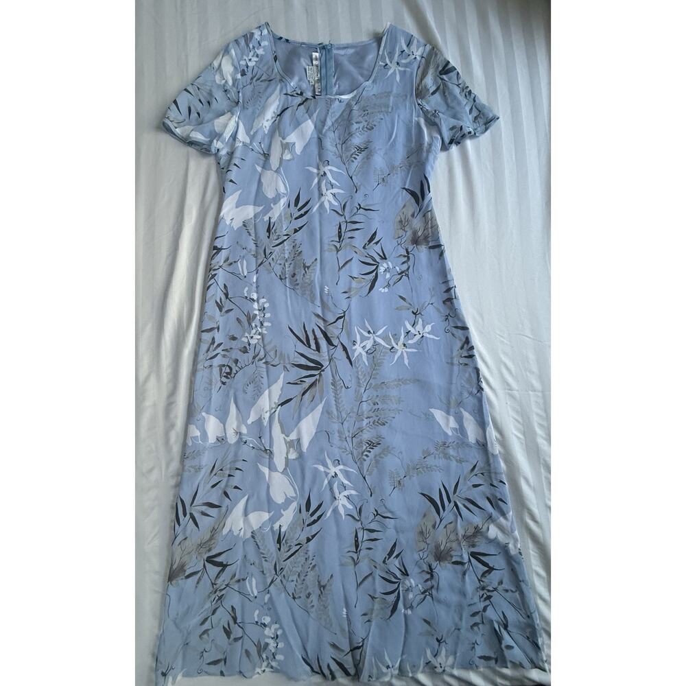 Umi Collections Anne Crimmins Size 6 Dress 80s Floral Vintage Party Brunch